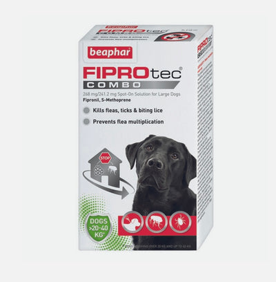 Beaphar - FIPROtec Combo Flea and Tick (20 - 40kg x 1 pipette)