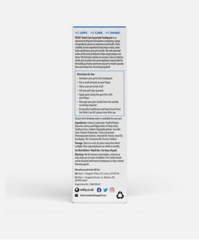 VETIQ Denti-Care Enzymatic Toothpaste 70g