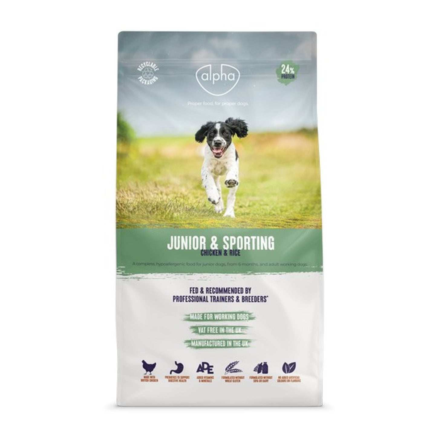 Alpha - Adult Junior & Sporting 24% Protein (15kg)