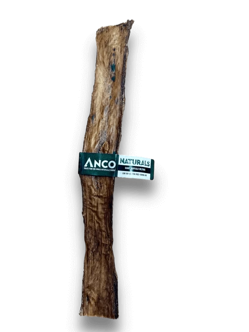 Anco Naturals Giant Buffalo Biltong large natural dog chew for dental health and muscle support