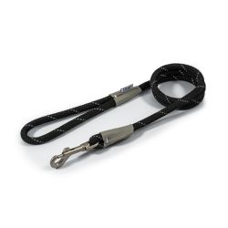 Ancol - Reflective Rope Lead Black (1 x 107cm) 50 KG