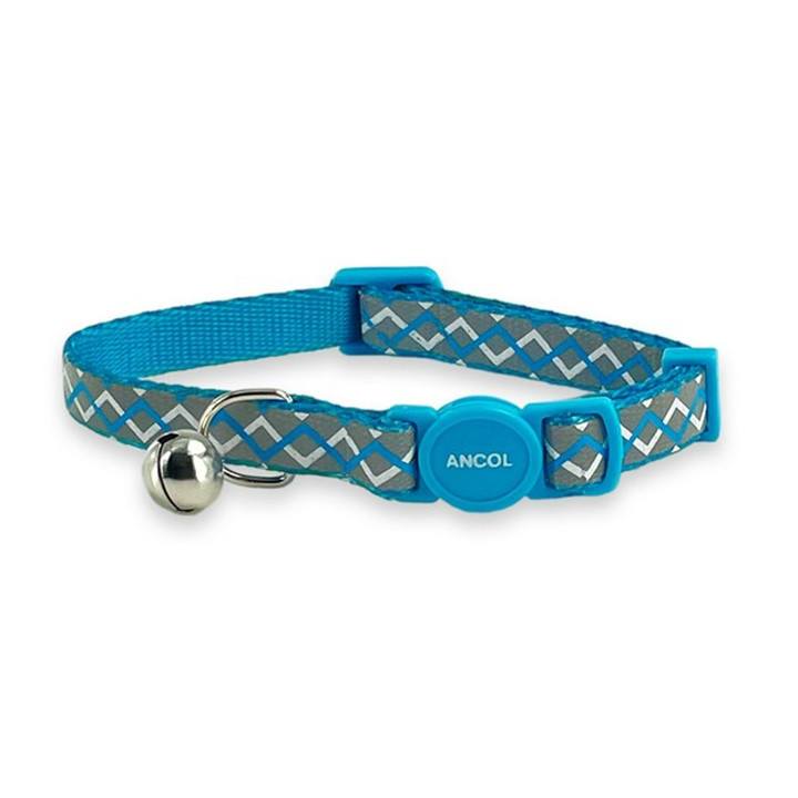 Ancol - Reflective Zig-Zag Cat Collar Blue (20-30cm)