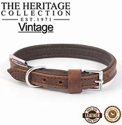 Ancol - Vintage Leather Padded Collar (39-48cm size 5)