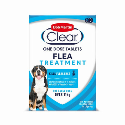Bob Martin - Clear Flea Tablets for Large Dogs over 11kg (3Tabs)