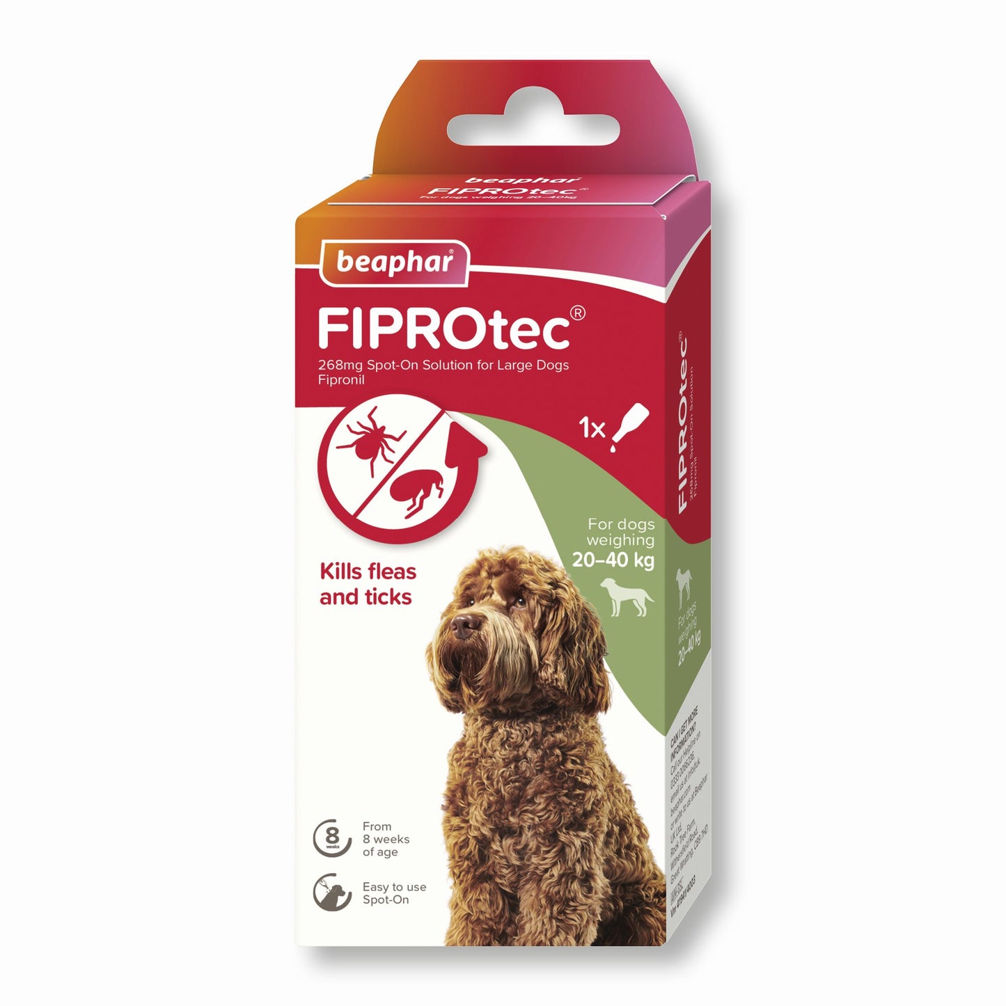 Beaphar - FIPROtec Flea and Tick (20 - 40kg x 1 pipette)