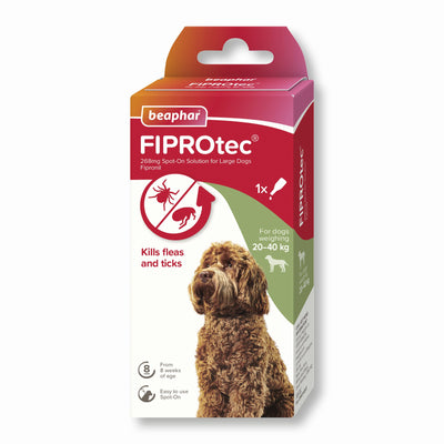 Beaphar - FIPROtec Flea and Tick (20 - 40kg x 1 pipette)