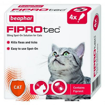 Beaphar - FIPROtec Spot On For Cats (50mg x 4 pipettes)