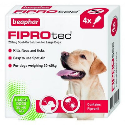 Beaphar - Fiprotec Spot On Large Dog 268mg (4 Pipettes)