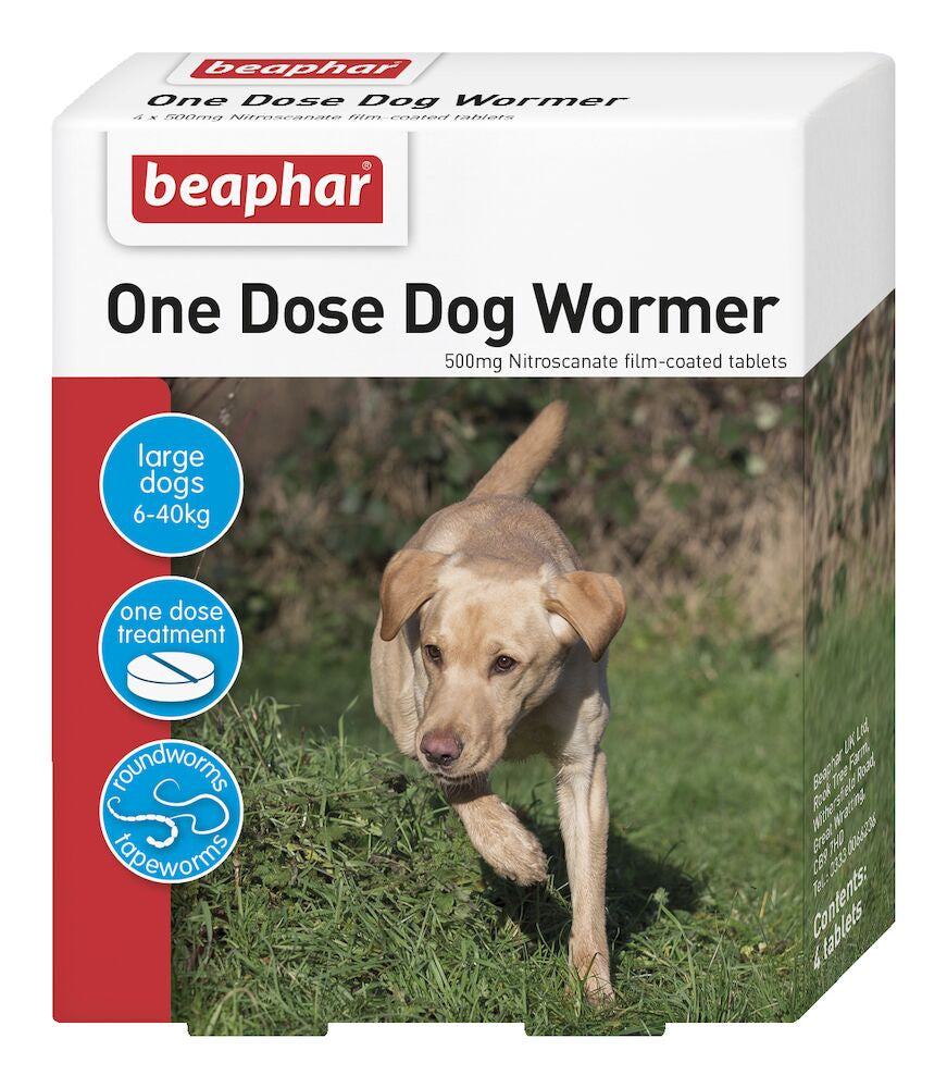 Beaphar - One Dose Dog Wormer Large Dog (4 tab)