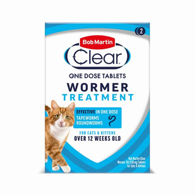Bob Martin -  Clear Wormer Tablets For Cats (2 Tabs)