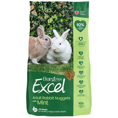 Burgess - Excel Adult Rabbit Nuggets with Mint (3kg)
