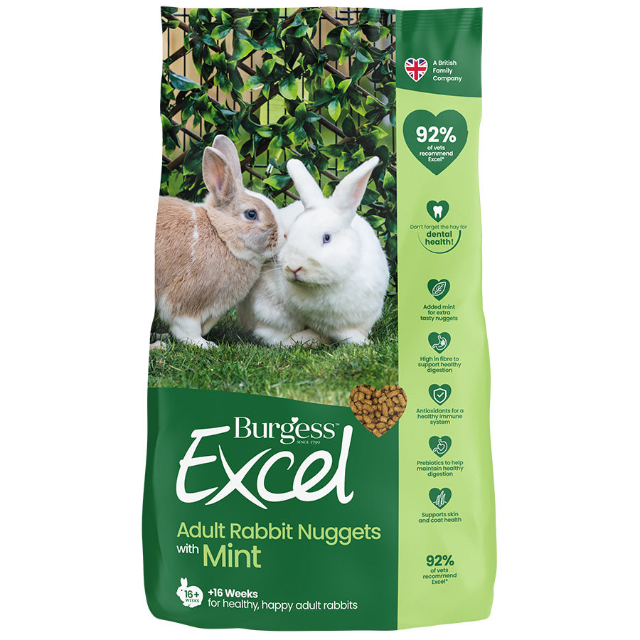 Burgess - Excel Adult Rabbit Nuggets with Mint (3kg)