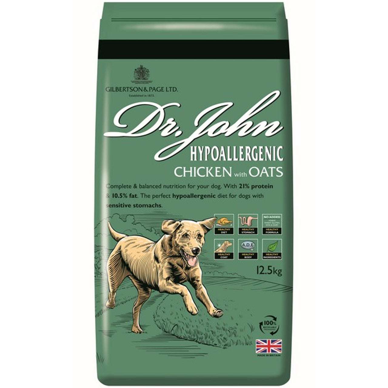 Dr John - Hypoallergenic- Chicken and Oats (12.5kg)