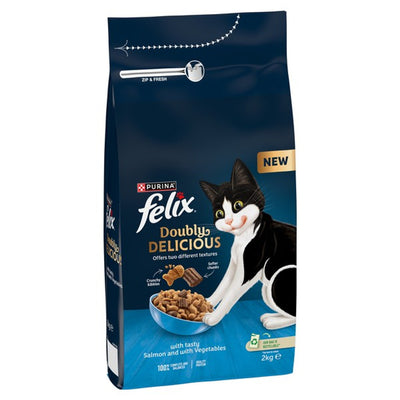 Felix - Doubly Delicious Salmon & Vegetables Dry Cat Food (2kg)