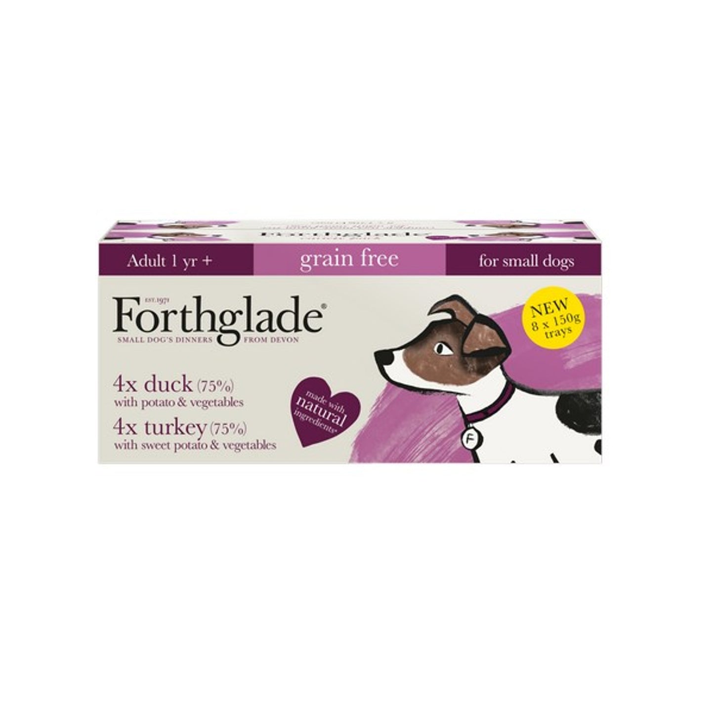 Forthglade - Small Dog Grain Free Variety Turkey & Duck (8 x 150g)