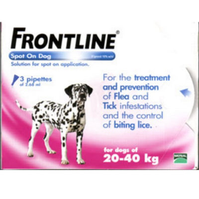 Frontline - Spot On Large Dog 20-40kg (3 Pipettes)