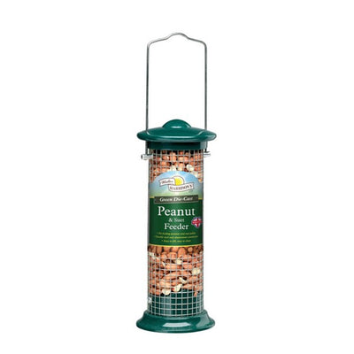 Harrisons - Green Die Cast Peanut & Suet Feeder (20cm)