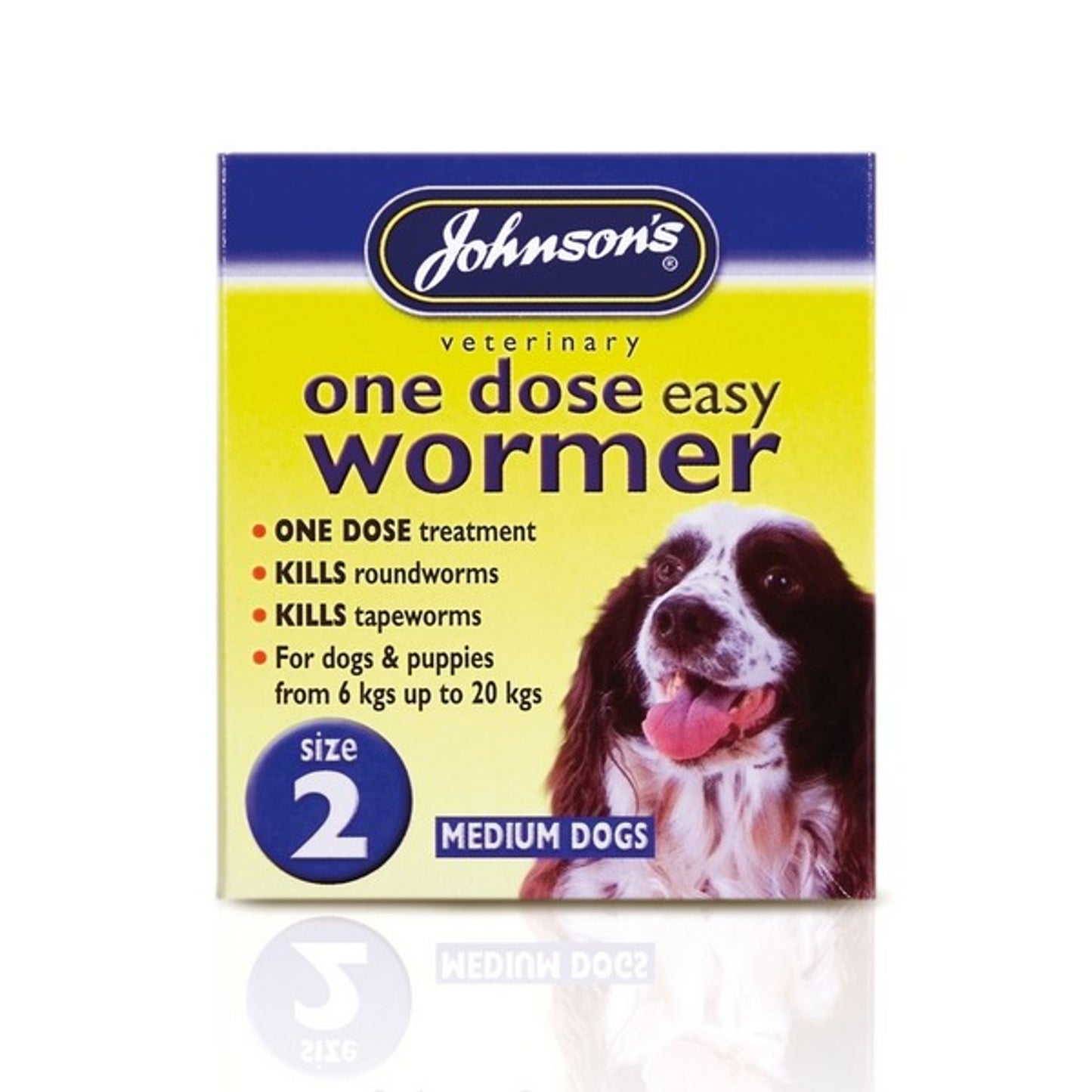 Johnsons - One Dose Wormer for Medium Size Dog (Size 2)