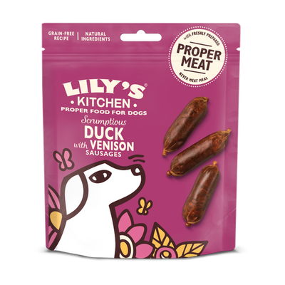 Lily's Kitchen - Duck And Venison Sausages Treats (70g)