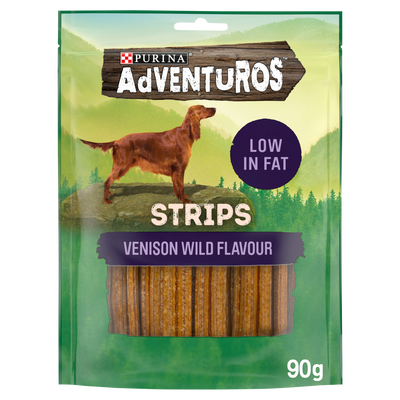 Purina - Adventuros Venison Wild Flavour Strips Treats (90g)