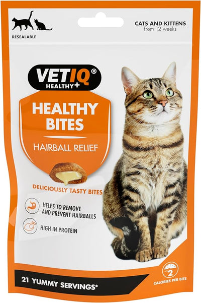VetIQ - Healthy Bites Hairball Remedy Cat Treats (65g)