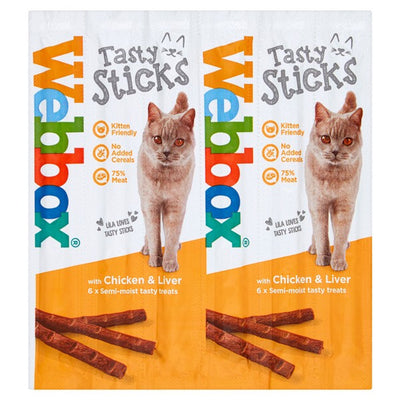 Webbox - Tasty Sticks with Chicken and Liver - 6 sticks (30g)