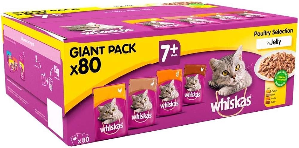 Whiskas - 7+ Poultry Feasts in Jelly (80x85g)