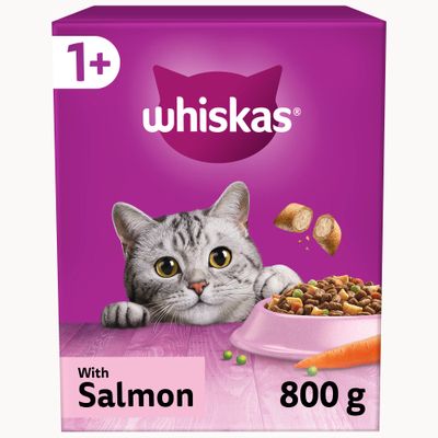Whiskas - 1+ Dry Food with Salmon (800g)