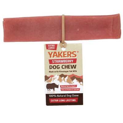 Yakers - Strawberry Dog Chew (XL)
