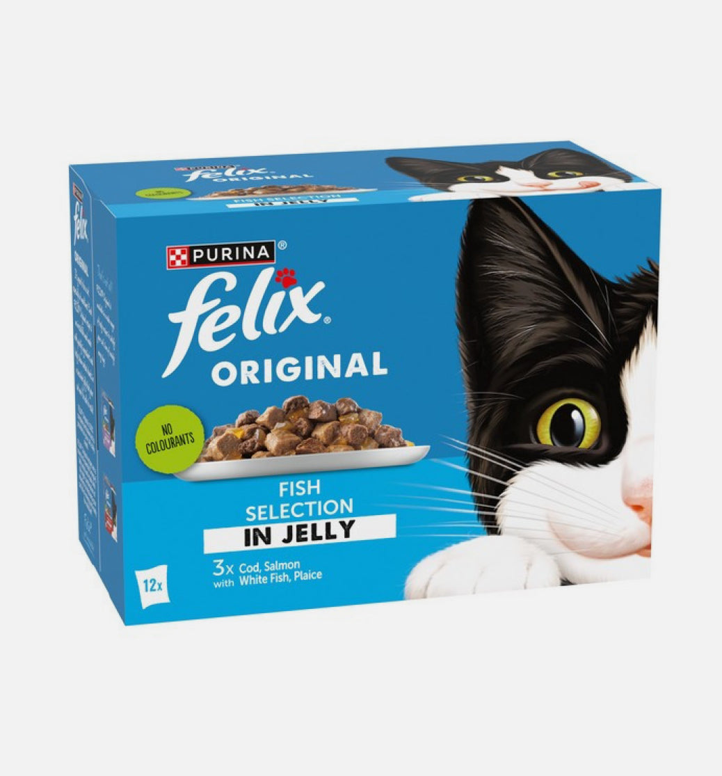 Felix Original Fish Selection in Jelly Wet Cat Food 12x85g