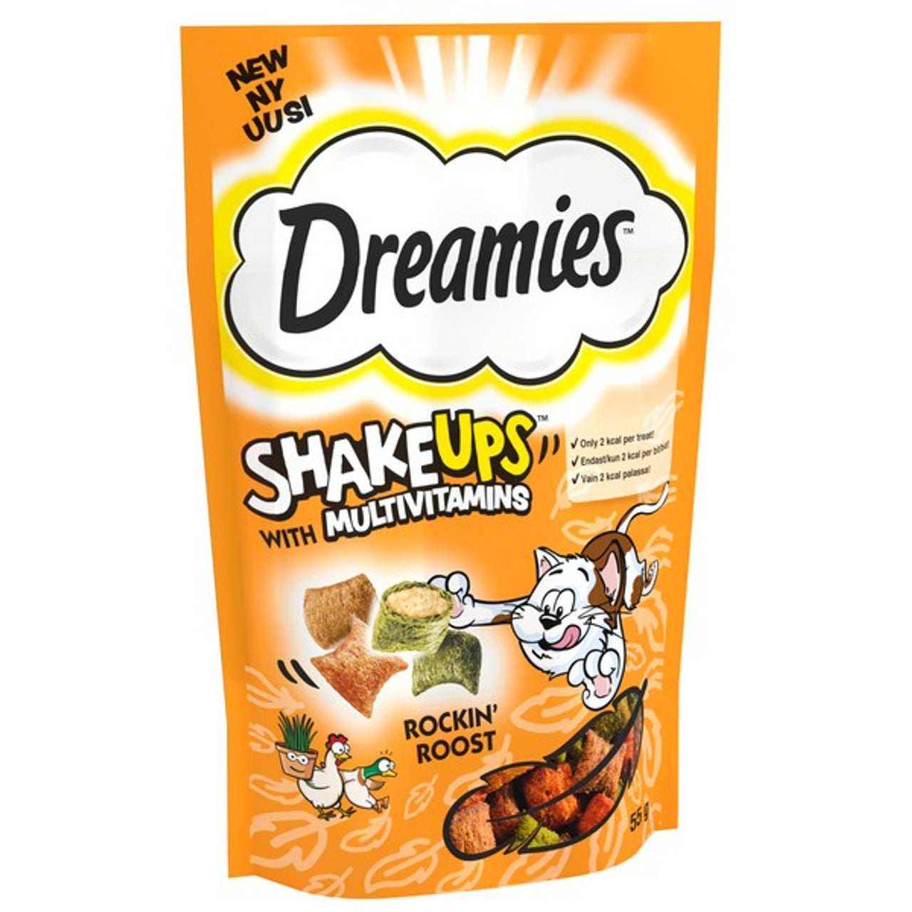 Dreamies-  ShakeUps Rocking Roost with Multivitamins (55g)