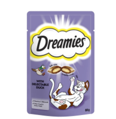Dreamies cat treats with duck
