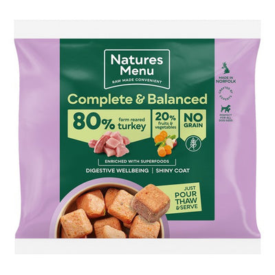 Natures Menu - Frozen Country Hunter Farm Reared Turkey Dog Nuggets (1kg)